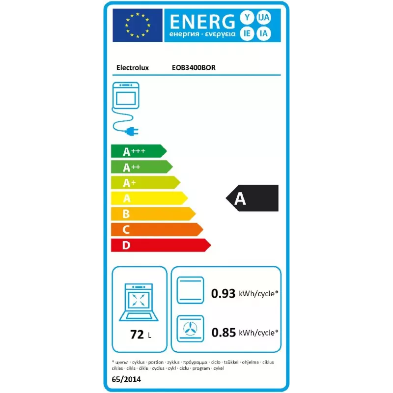 Vstavaná rúra Electrolux EOB3400BOR, elektrická rúra