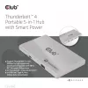 CLUB3D certifikovaný Thunderbolt™4 prenosný 5-in-1 hub so Smart Power