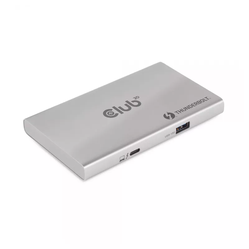 CLUB3D certifikovaný Thunderbolt™4 prenosný 5-in-1 hub so Smart Power