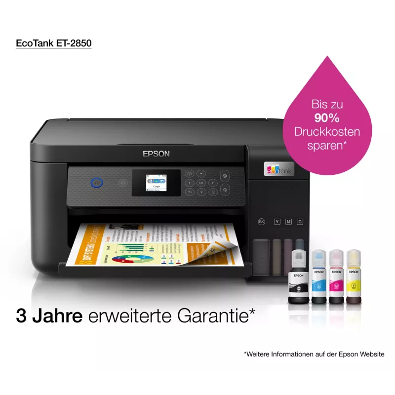 Epson EcoTank ET-2850 A4 multifunkčná WLAN atramentová tlačiareň s nádržkami