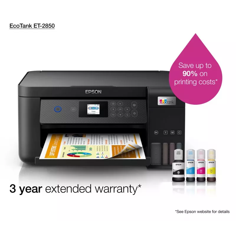 Epson EcoTank ET-2850 A4 multifunkčná WLAN atramentová tlačiareň s nádržkami