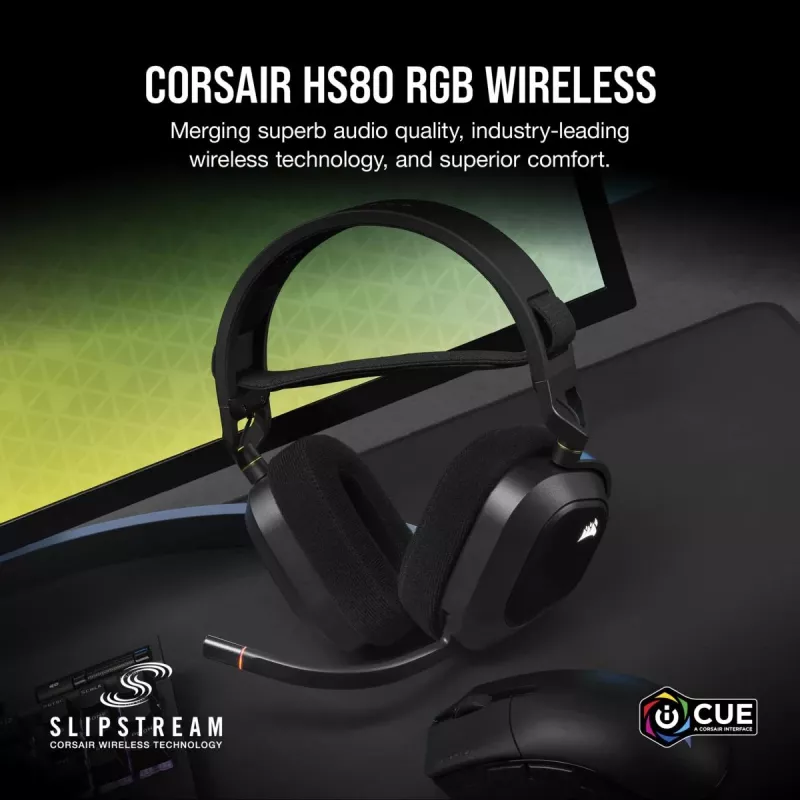 CORSAIR herné slúchadlá HS80 - Wireless - Carbon