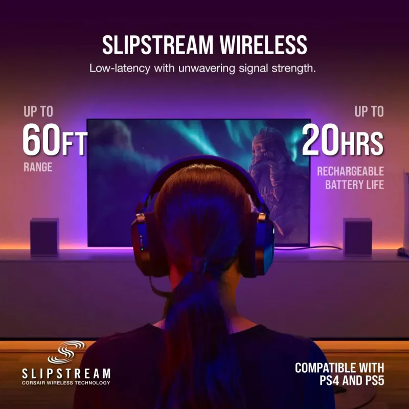 CORSAIR herné slúchadlá HS80 - Wireless - Carbon