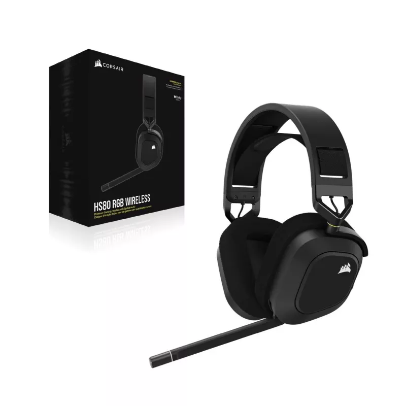 CORSAIR herné slúchadlá HS80 - Wireless - Carbon