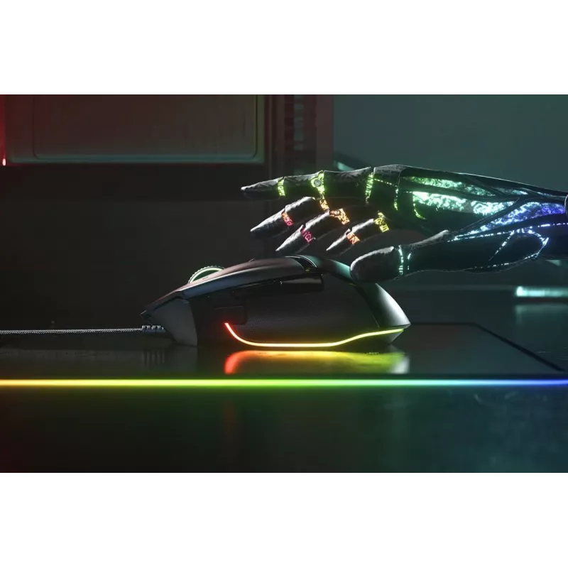 Herná myš Razer Basilisk V3, pravácka, optická 26 000 DPI, 11 programovateľných tlačidiel, USB typu A, čierna