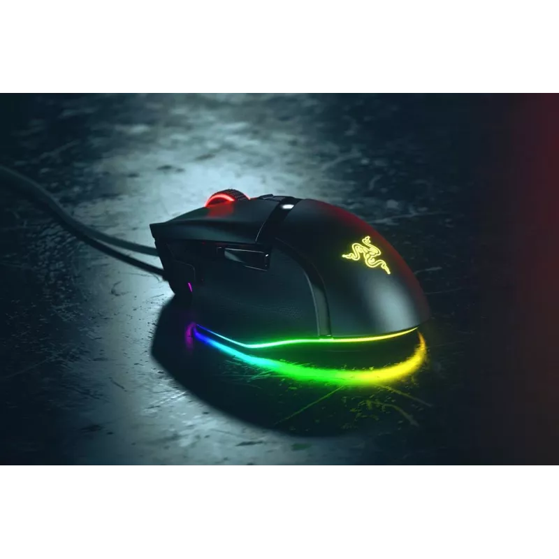 Herná myš Razer Basilisk V3, pravácka, optická 26 000 DPI, 11 programovateľných tlačidiel, USB typu A, čierna