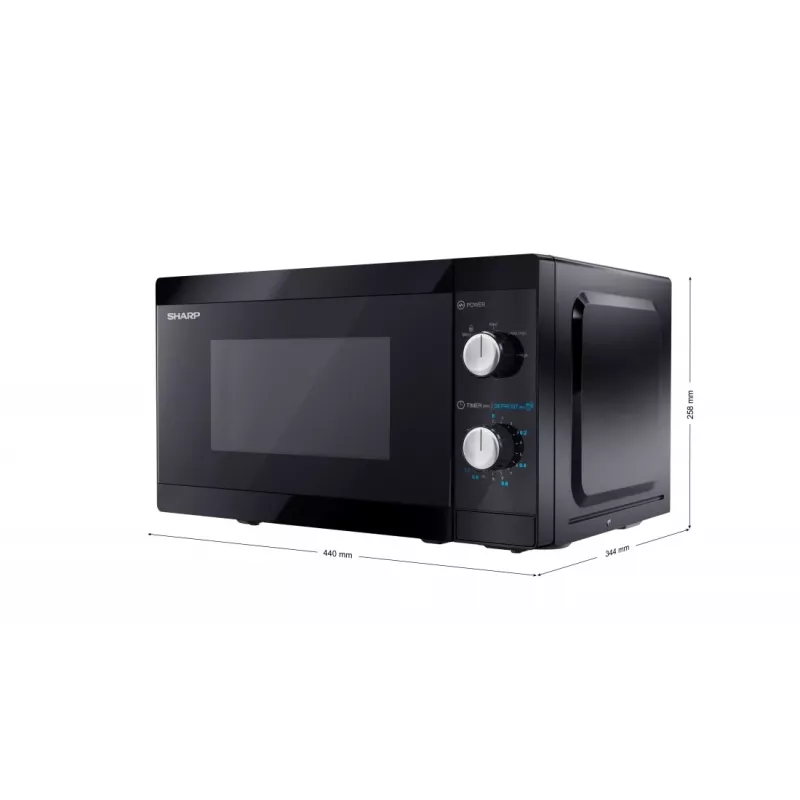 Sharp YC-MS01E-B mikrovlnná rúra čierna solo mikrovlnná rúra na pracovnú dosku 20 l 800 W