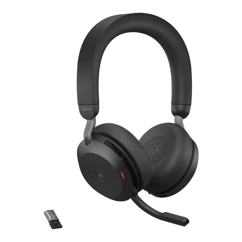 Jabra Evolve2 75 - USB-A MS Teams so stojanom na stôl - čierna