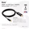 CLUB3D HDMI na USB Type-C 4K60Hz aktívny kábel M/M 1,8 m/6 ft