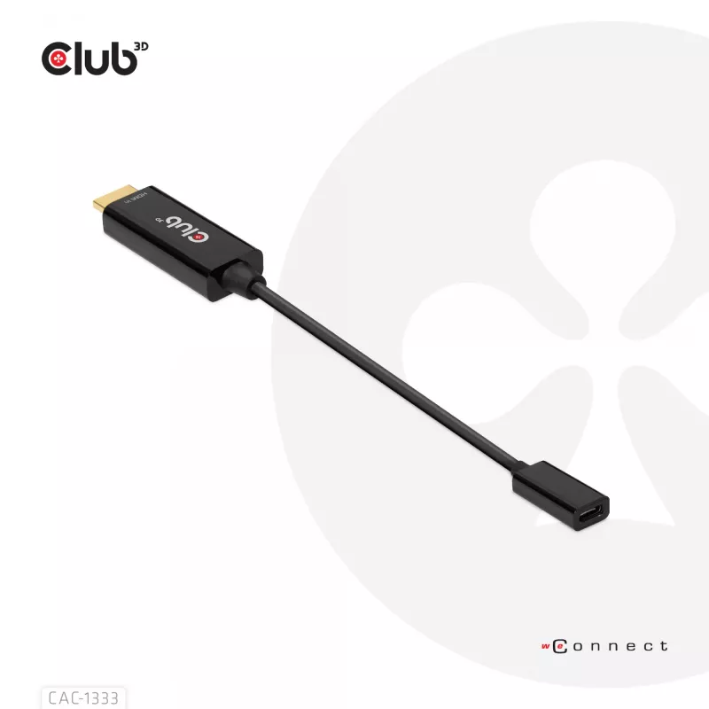 CLUB3D HDMI na USB Type-C aktívny adaptér 4K60Hz M/F