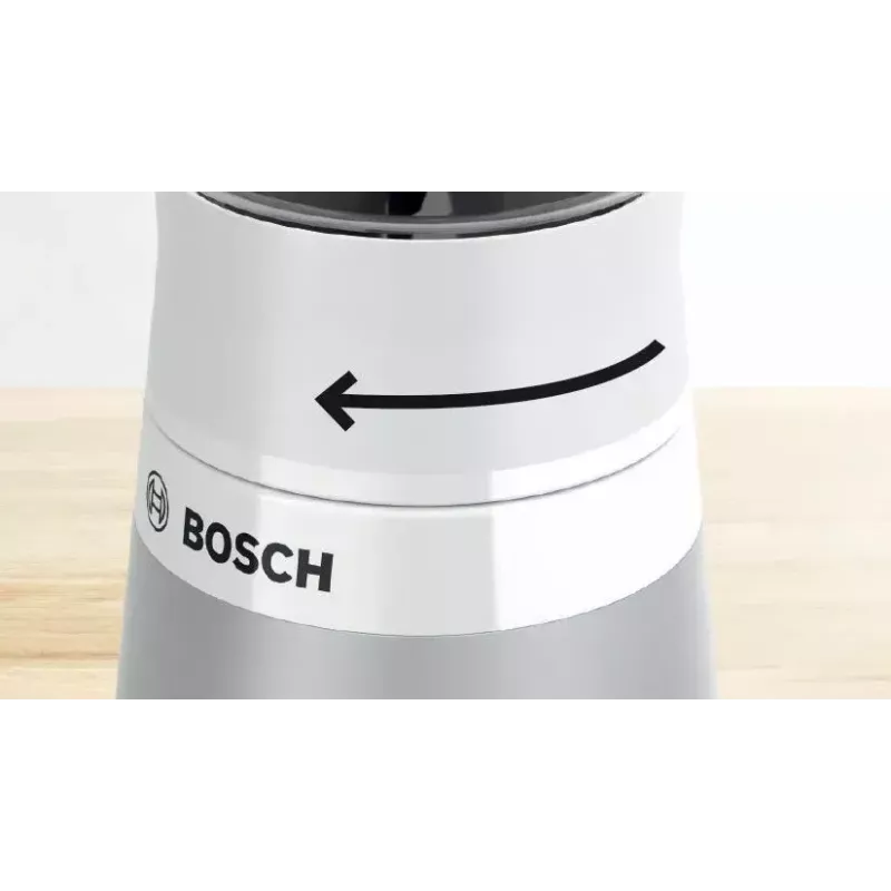 Stolný mixér Bosch VitaPower MMB2111T — 450 W, 0,6 L Tritan nádoba, otočný regulátor, strieborný