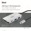 CLUB3D USB Gen2 Type-C PD nabíjací hub na 2x Type-C 10G porty a 2x USB Type-A 10G porty