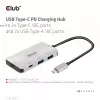 CLUB3D USB Gen2 Type-C PD nabíjací hub na 2x Type-C 10G porty a 2x USB Type-A 10G porty