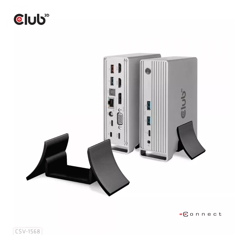 Dokovacia stanica CLUB3D CSV-1568 kovové puzdro USB Gen2 Type-C USB Gen2 Type-A HDMI DP VGA RJ45 120W