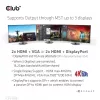 Dokovacia stanica CLUB3D CSV-1568 kovové puzdro USB Gen2 Type-C USB Gen2 Type-A HDMI DP VGA RJ45 120W