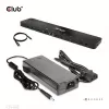 CLUB3D USB Gen1 Type-C Triple Display DP Alt Mode Displaylink Dynamic PD Charging Dock so 120 W napájacím zdrojom