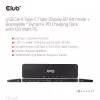 CLUB3D USB Gen1 Type-C Triple Display DP Alt Mode Displaylink Dynamic PD Charging Dock so 120 W napájacím zdrojom