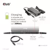 CLUB3D USB Gen1 Type-C Triple Display DP Alt Mode Displaylink Dynamic PD Charging Dock so 120 W napájacím zdrojom