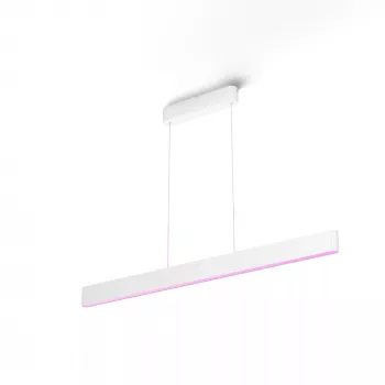 Závesné svietidlo Philips Hue Ensis – biele a farebné svetlo, Bluetooth, 220–240V, Ø40mm, hĺbka 1299mm, min. výška 164cm
