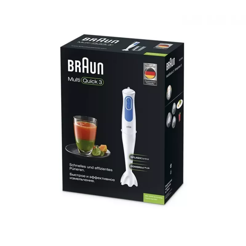 Braun MQ 3000 Smoothie 0,6 l tyčový mixér 700 W modrý, biely