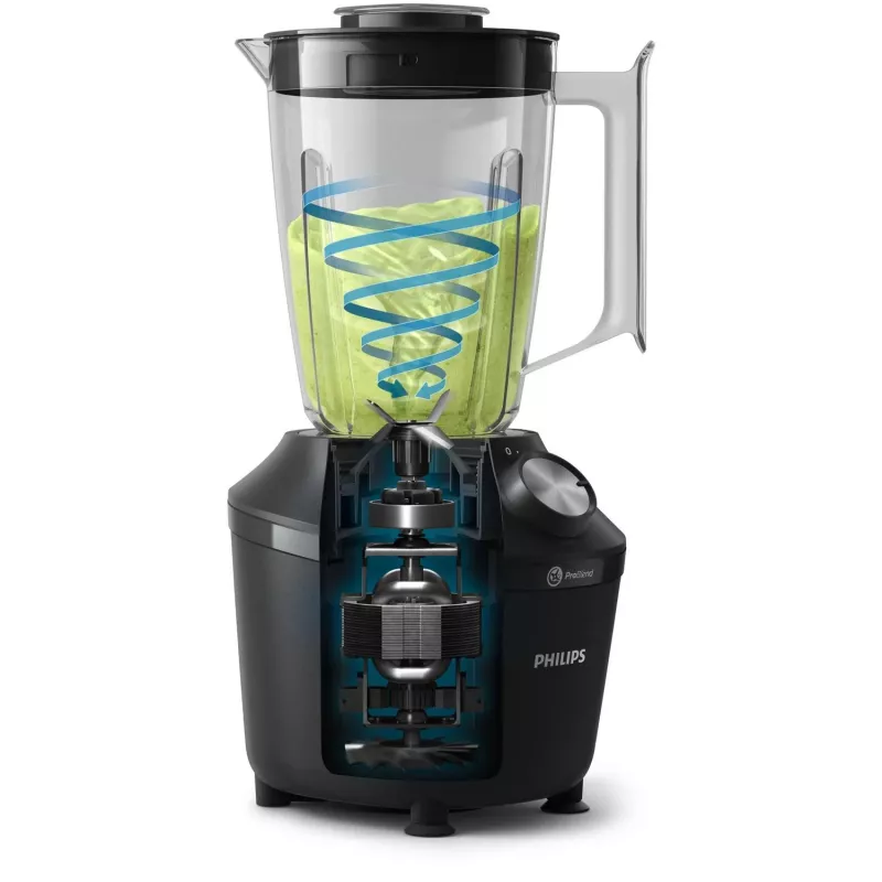 Philips 3000 series HR2191/01 mixér 2 l stolový mixér 600 W čierna, priehľadná