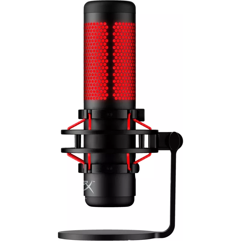 HyperX QuadCast - USB mikrofón (čierno-červený) - červené osvetlenie