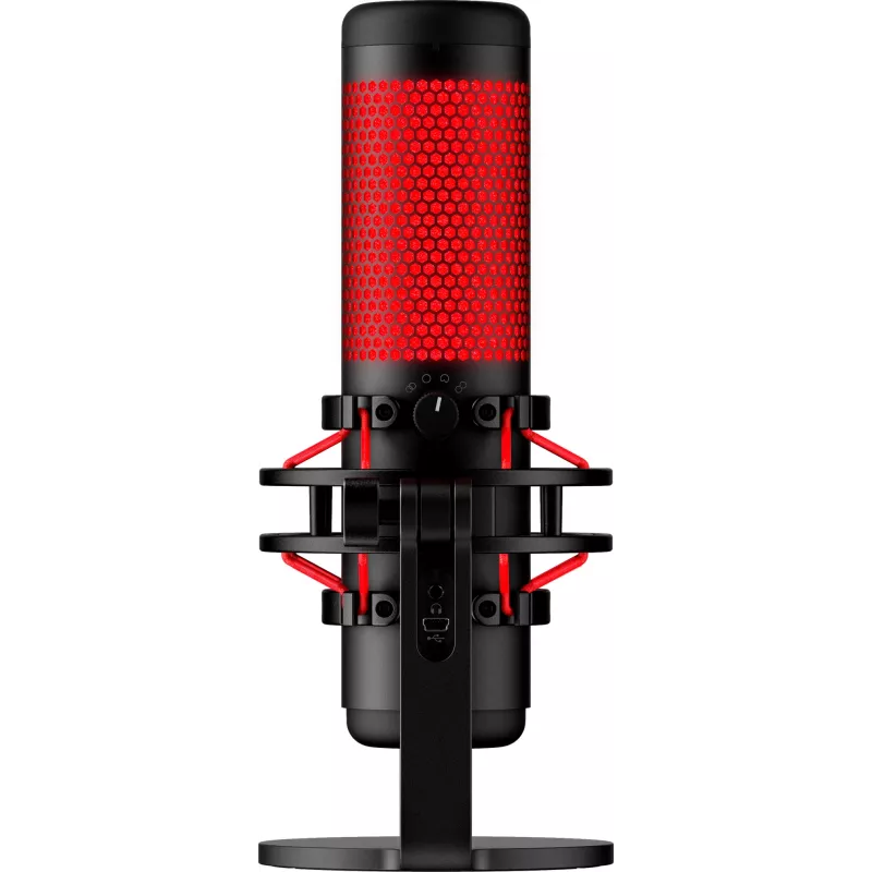 HyperX QuadCast - USB mikrofón (čierno-červený) - červené osvetlenie
