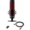 HyperX QuadCast - USB mikrofón (čierno-červený) - červené osvetlenie