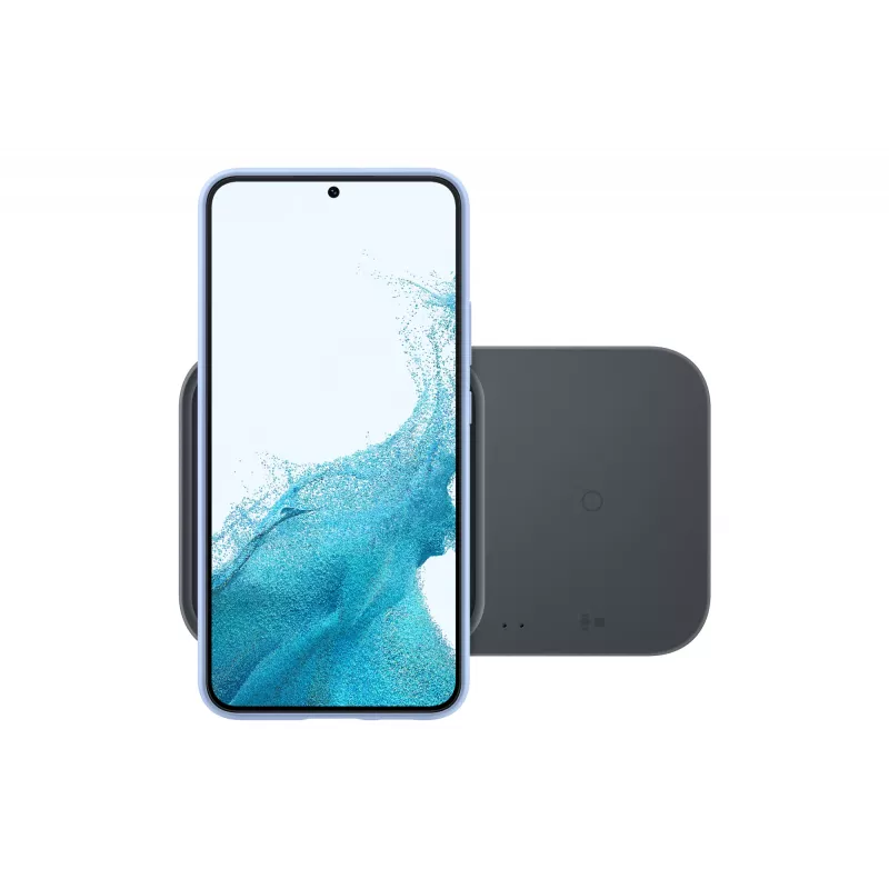 Bezdrôtová USB nabíjačka do interiéru Samsung EP-P5400 — 15 W, sivá, pre smartfón, slúchadlá, smart hodinky