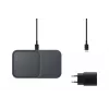 Bezdrôtová USB nabíjačka do interiéru Samsung EP-P5400 — 15 W, sivá, pre smartfón, slúchadlá, smart hodinky