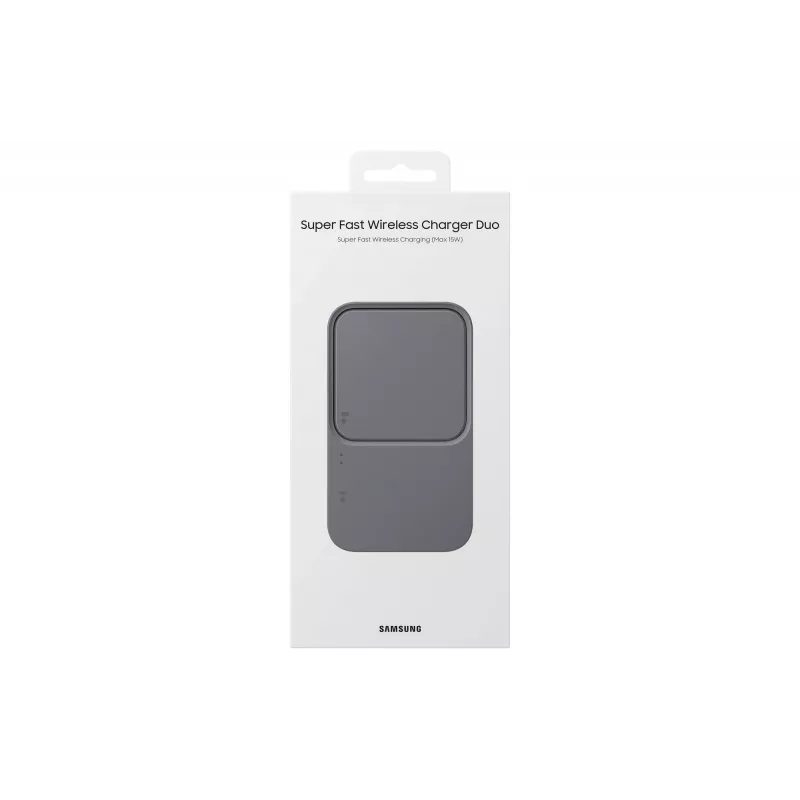 Bezdrôtová USB nabíjačka do interiéru Samsung EP-P5400 — 15 W, sivá, pre smartfón, slúchadlá, smart hodinky