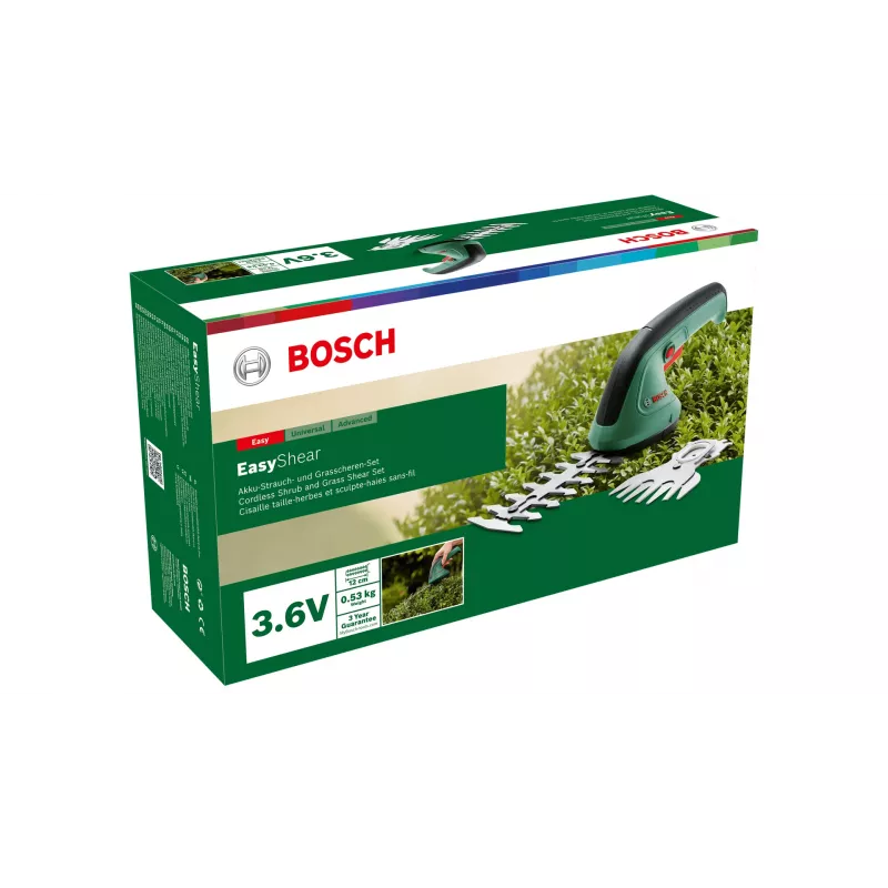 Bosch Easy Shear akumulátorové nožnice na trávu 8 cm 3,6 V lítium-iónové (Li-Ion) čierna, zelená