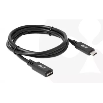 USB Gen1 Type-C predlžovací kábel CLUB3D CAC-1531, 1 m, USB-C konektor samec na 2× USB-C konektor samica, 5 Gbps, 60 W PD, 4K@60Hz
