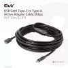 Club 3D CAC-1538 aktívny kábel USB-C na USB-A, USB 3.2 Gen1 5 Gbps, samec/samica, 10 m, čierny