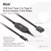 Club 3D CAC-1538 aktívny kábel USB-C na USB-A, USB 3.2 Gen1 5 Gbps, samec/samica, 10 m, čierny