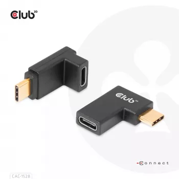 USB Type-C Gen2 zahnutá sada adaptérov, 2 kusy CLUB3D CAC-1528 — USB-C na USB-C, podporuje 4K@120Hz