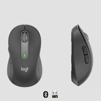 LOGITECH Signature M650 L bezdrôtová myš – pre veľké ruky – pre pravákov – grafitová