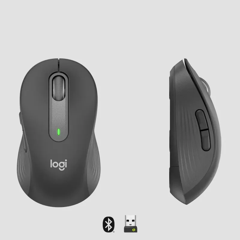 LOGITECH Signature M650 L bezdrôtová myš – pre veľké ruky – pre pravákov – grafitová