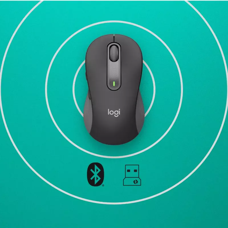 LOGITECH Signature M650 L bezdrôtová myš – pre veľké ruky – pre pravákov – grafitová