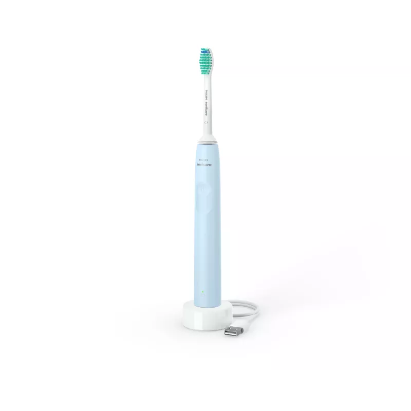 Elektrická sonická zubná kefka Philips HX3651/12 — jemný režim, integrovaná Li‑Ion batéria, 1 hlava kefky, biela/modrá