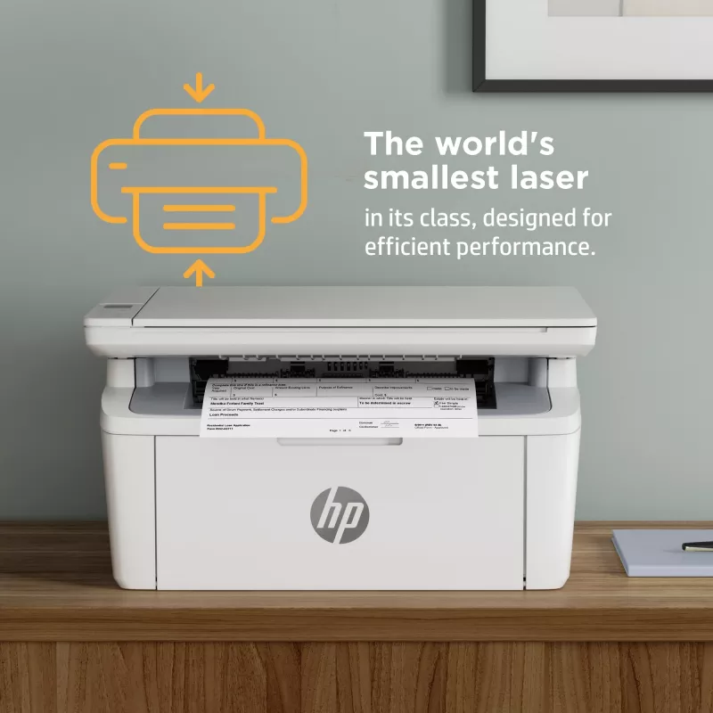 Multifunkčná laserová tlačiareň HP LaserJet MFP M140w — mono, 20 str./min, 600×600 DPI, A4, Wi‑Fi, Ethernet, biela