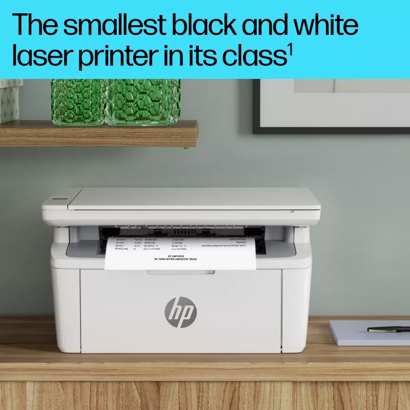 Multifunkčná laserová tlačiareň HP LaserJet MFP M140w — mono, 20 str./min, 600×600 DPI, A4, Wi‑Fi, Ethernet, biela