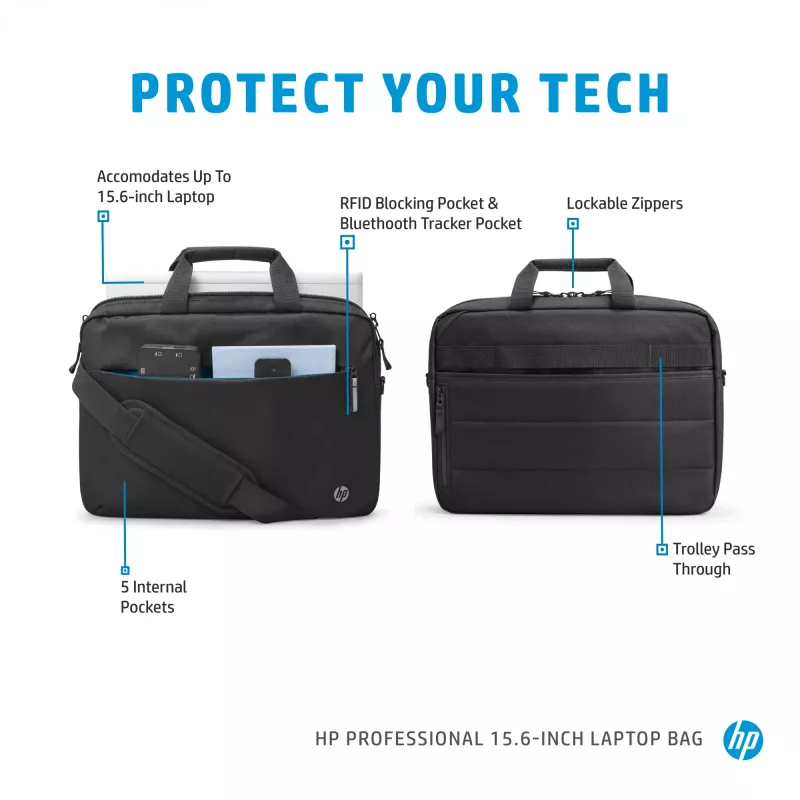 Taška na notebook HP Professional 15,6 palca aktovka jednofarebná