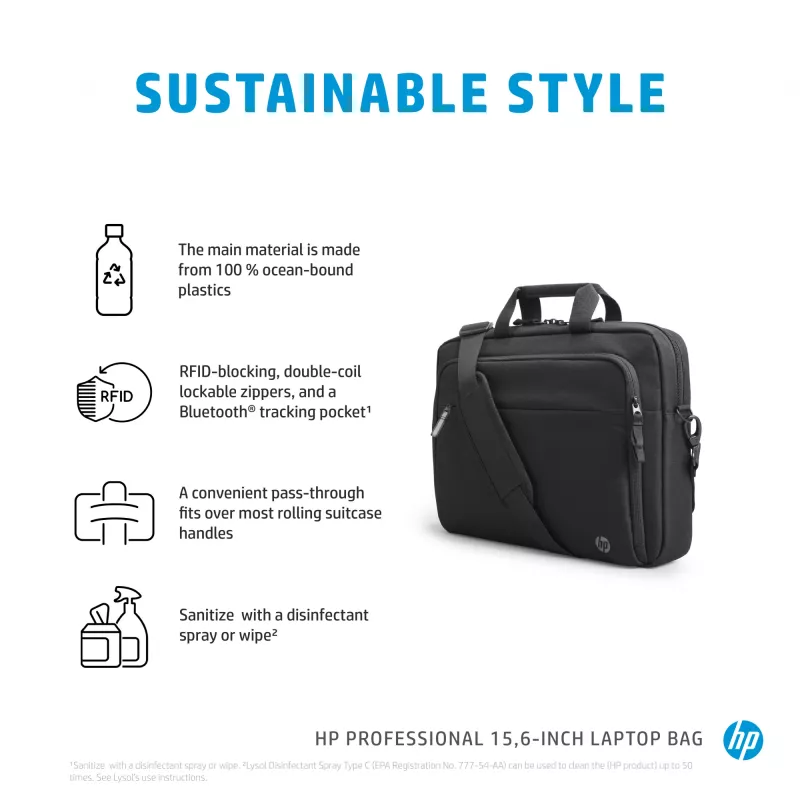 Taška na notebook HP Professional 15,6 palca aktovka jednofarebná
