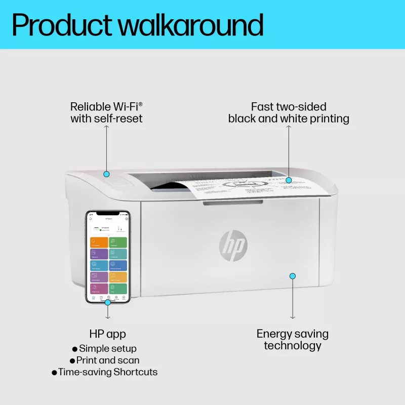 HP LaserJet M110w tlačiareň, laserová, 600 x 600 DPI, A4, 20 str./min, sieťová, biela
