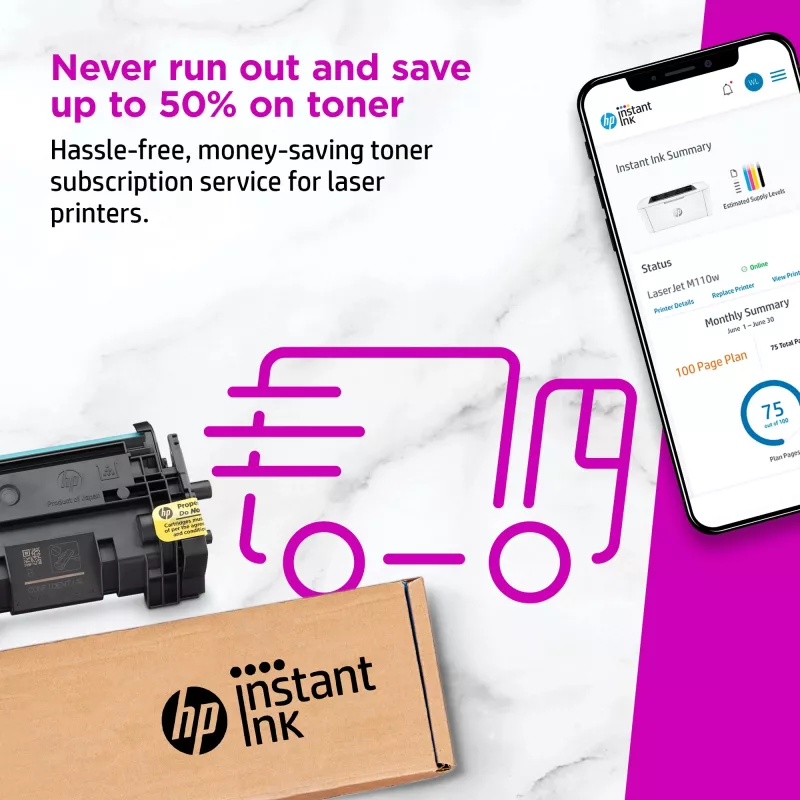 HP LaserJet M110w tlačiareň, laserová, 600 x 600 DPI, A4, 20 str./min, sieťová, biela