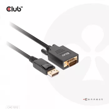 DisplayPort na VGA kábel M/M CLUB3D CAC-1012 2m