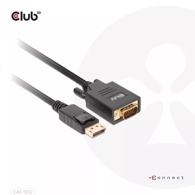 DisplayPort na VGA kábel M/M CLUB3D CAC-1012 2m