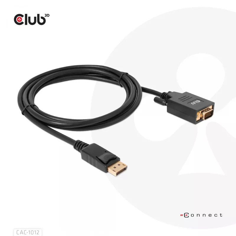 DisplayPort na VGA kábel M/M CLUB3D CAC-1012 2m
