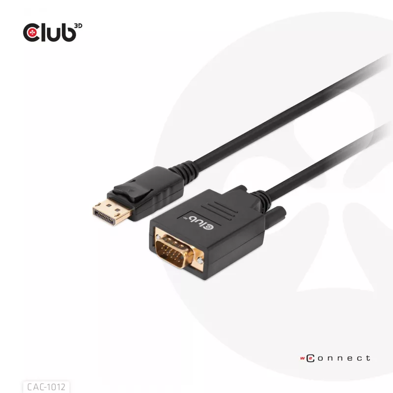 DisplayPort na VGA kábel M/M CLUB3D CAC-1012 2m